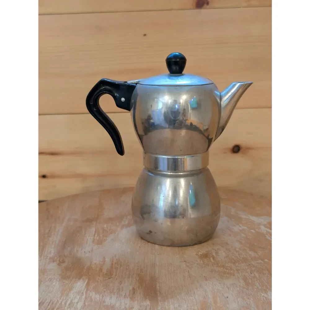 Vintage La Signora Stovetop Espresso Maker Moka Pot Aluminum 6.5